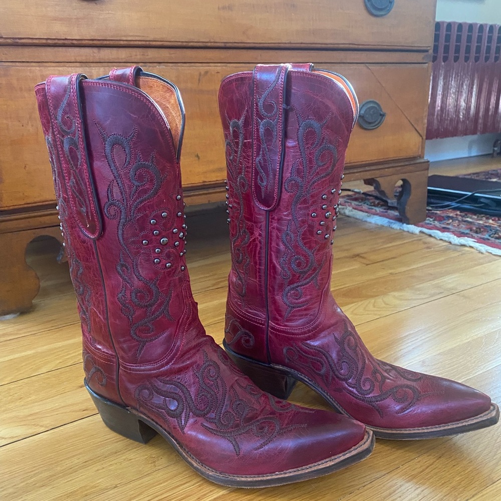 Lucchese Italian leather women’s size 8 1/2 cowboy boots
